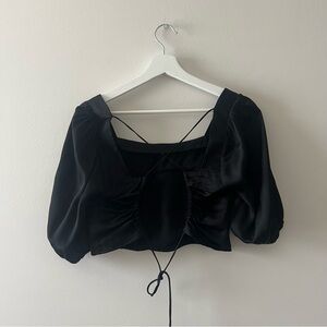 H&M Cropped Black Top